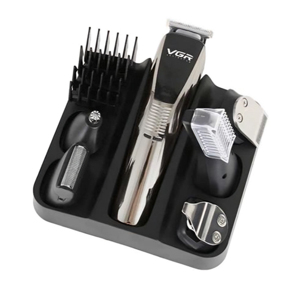 Бездротовий триммер для стрижки 6в1 VGR V-029 / Машинка для стрижки / Тример для бороди / Тример для носа