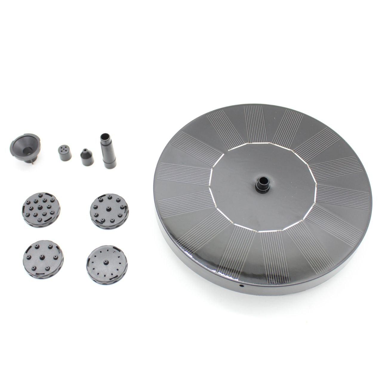 16см Фонтан насос на сонячній батареї + 6 насадок, Water Pump/ Садовий фонтан