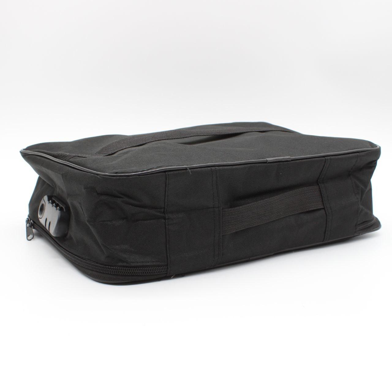 Дорожня сумка органайзер для зберігання документів 37х10,5х27 см, з кодовим замком, Home Cleaning, Чорна