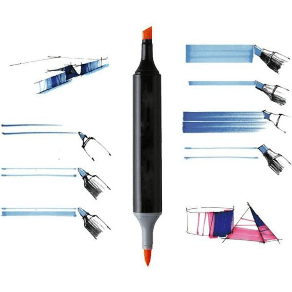 Скетч маркери для малювання 24 шт, 36 шт, 48 шт, 60 шт, 80 шт, 120 шт, 262 шт / Набір маркерів для малювання