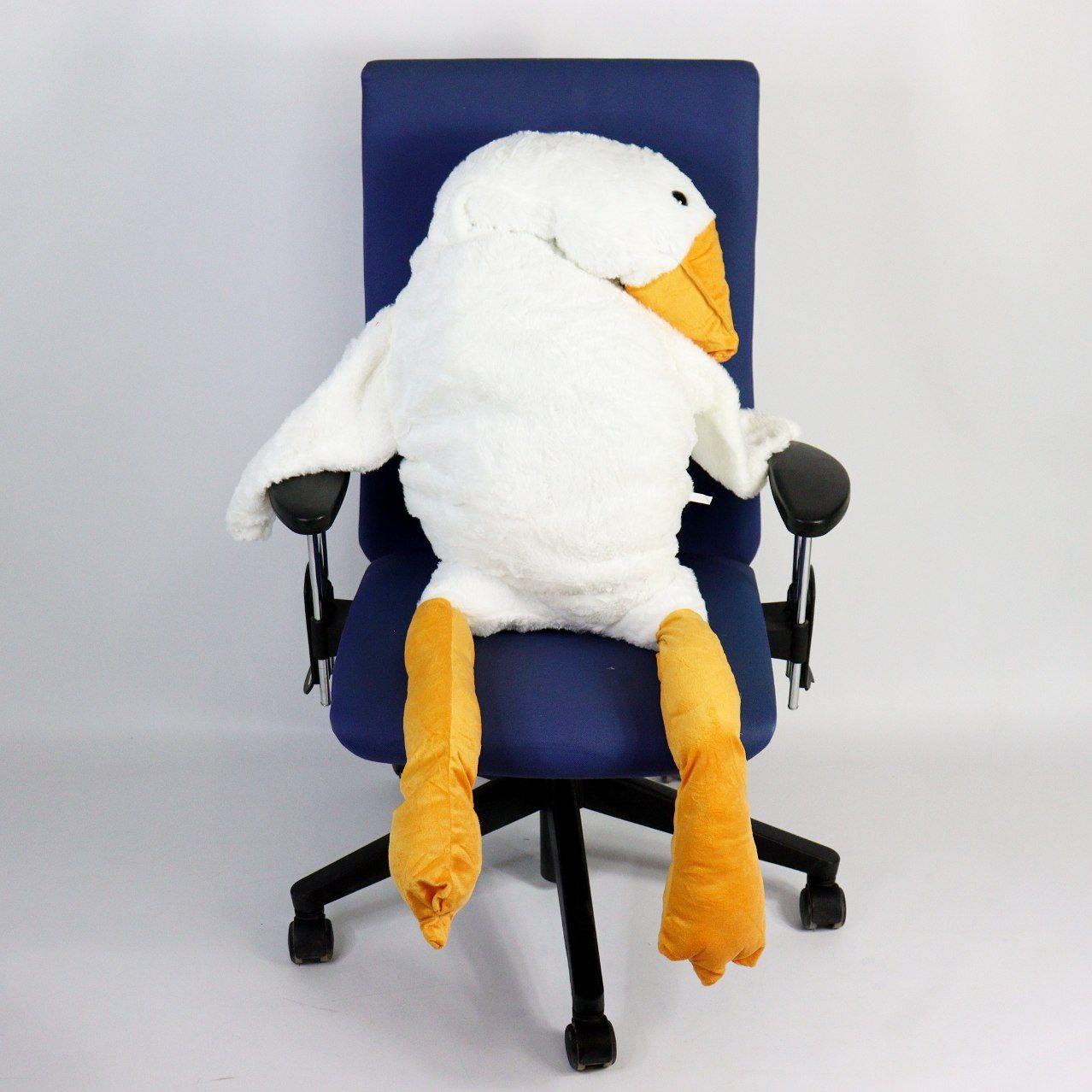 М'яка іграшка Гусак 150 см, EL-2117-3, Білий / Подушка обіймашка / Плюшевий довгий гусак-антистрес