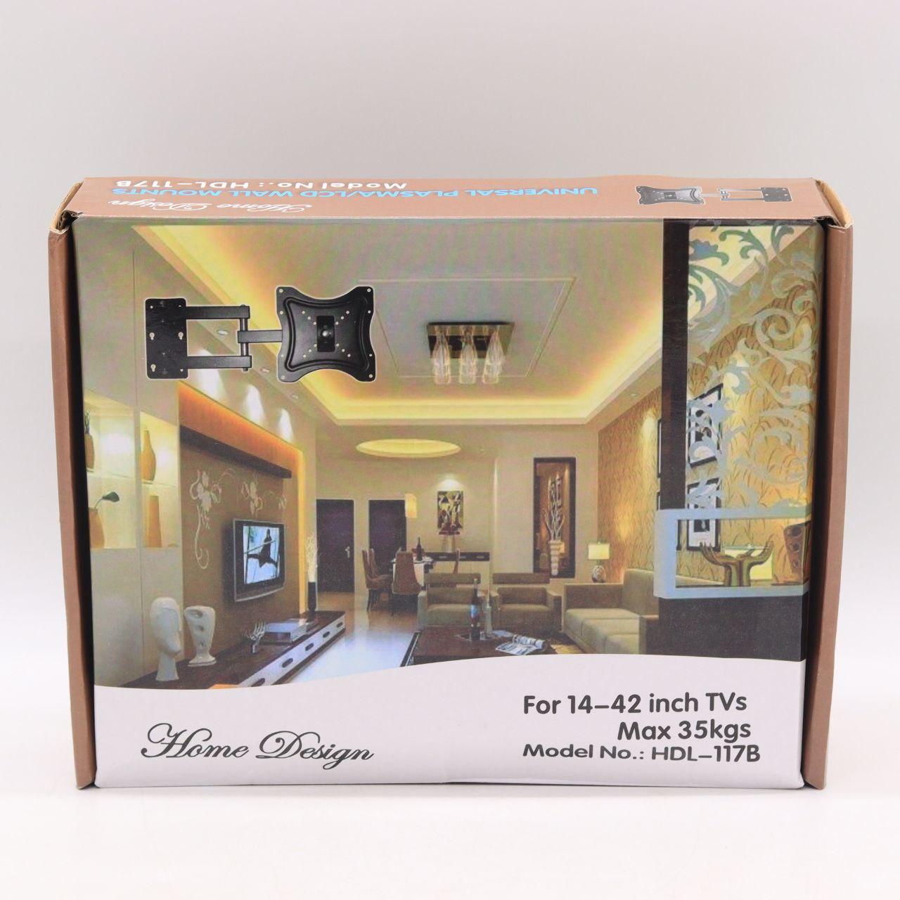 Кронштейн для телевізора 14-42", до 35 кг, HDL-117 / Настінне кріплення для ТВ / Поворотний кронштейн для ТВ