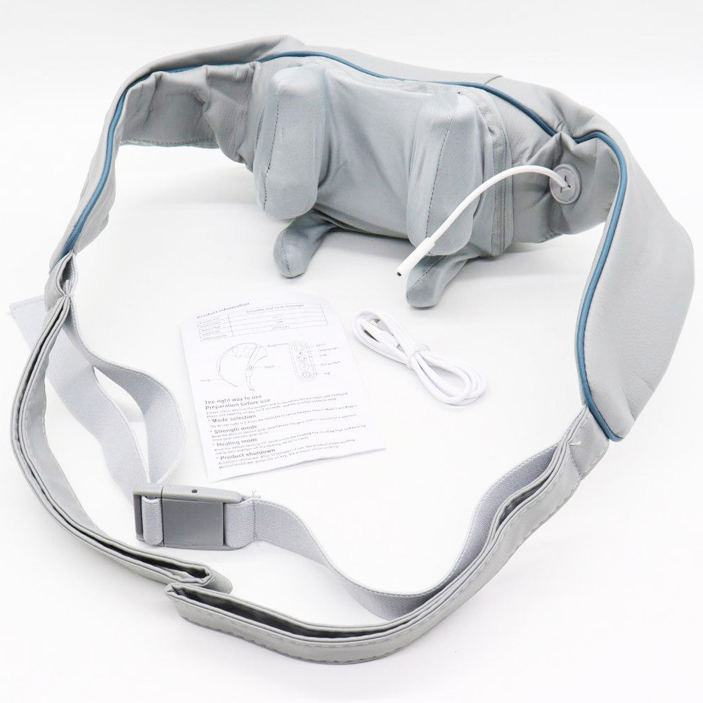 Масажер для шиї з підігрівом, 3 режими, від USB, XL-653 / Ударний електромасажер / Масажер для спини