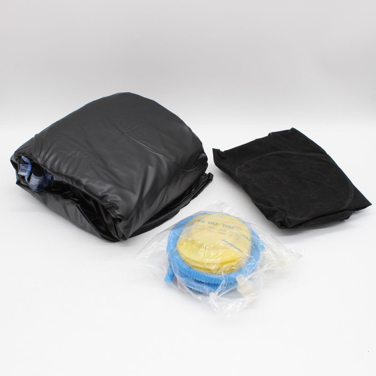 Надувний диван з пуфом Air Sofa - 116х98х83см, Чорний / Надувне крісло з пуфиком