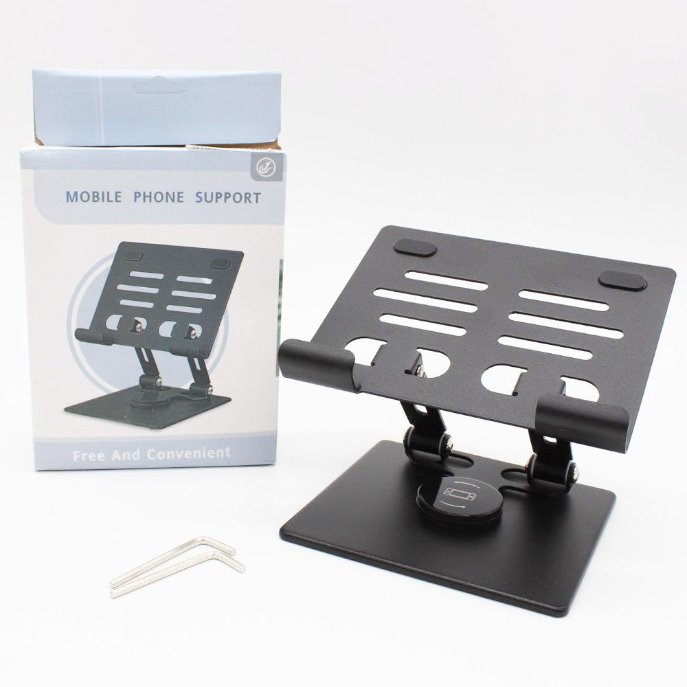 Настільна підставка для планшета 4-16" до 2,5 кг, оборот на 360° / Складаний металевий тримач планшета