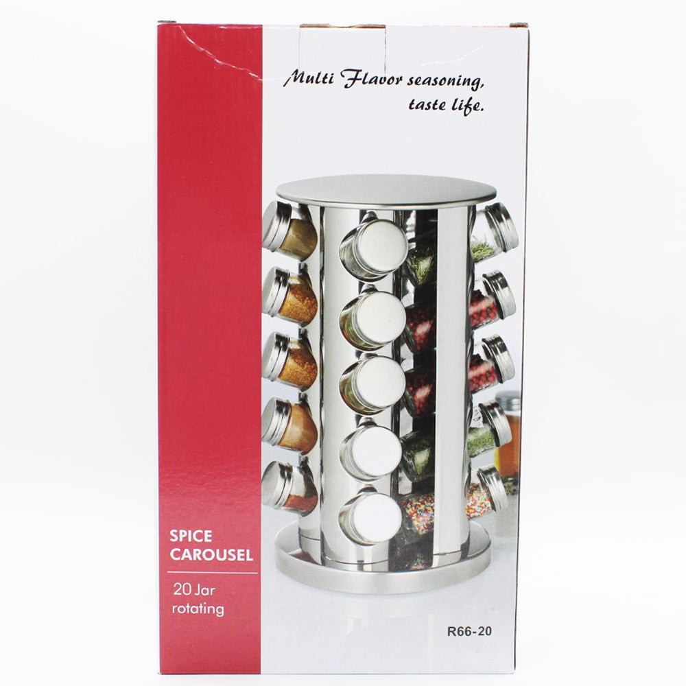Набір для спецій та приправ 20 баночок (34х18см), з поворотом на 360 / Баночки для спецій / Карусель для спецій
