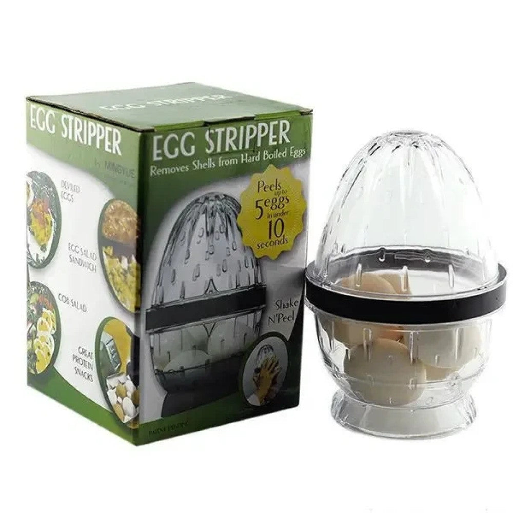 Контейнер для чищення яєць (до 5 яєць) Egg Stripper, Прозорий / Ручна машина для очищення яєць / Апарат для чищення яєць
