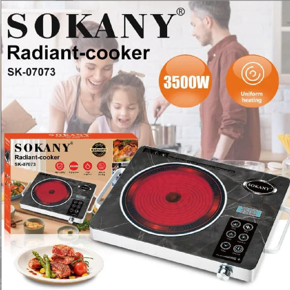 Інфрачервона плита настільна 3500Вт SK-07073 / Сенсорна плита / Одноконфоркова електроплита