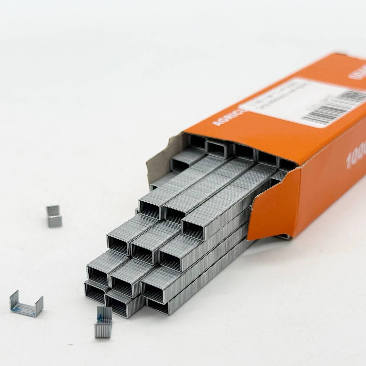 Скоби для підв'язувального степлера 10000 шт, 6х4 мм, 604С / Скоби для тапенера / Упаковка скоб для садового степлера