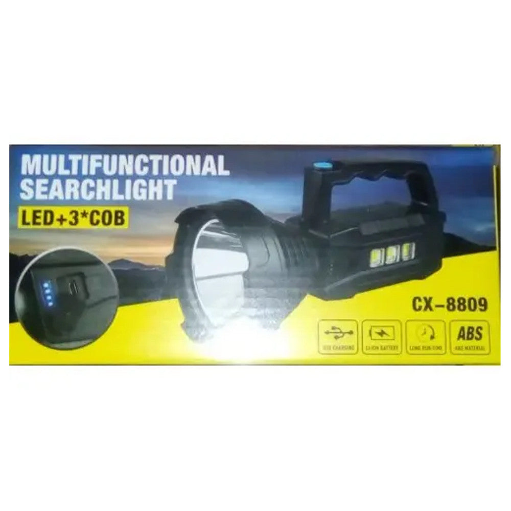 Ліхтар акумуляторний CX-8809 Multifunction Searchligh із сонячною панеллю, Чорний / Ручний світлодіодний прожектор
