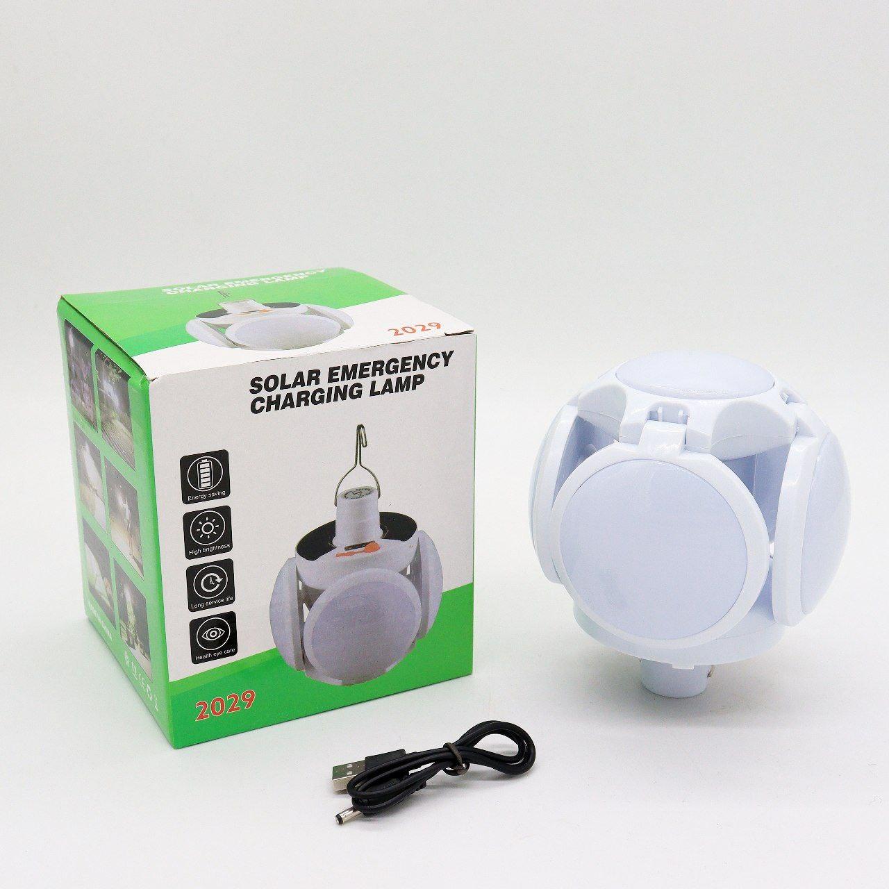 Універсальний кемпінговий ліхтар-лампа BL-2029, 14х12см / Акумуляторний ліхтар на сонячній батареї