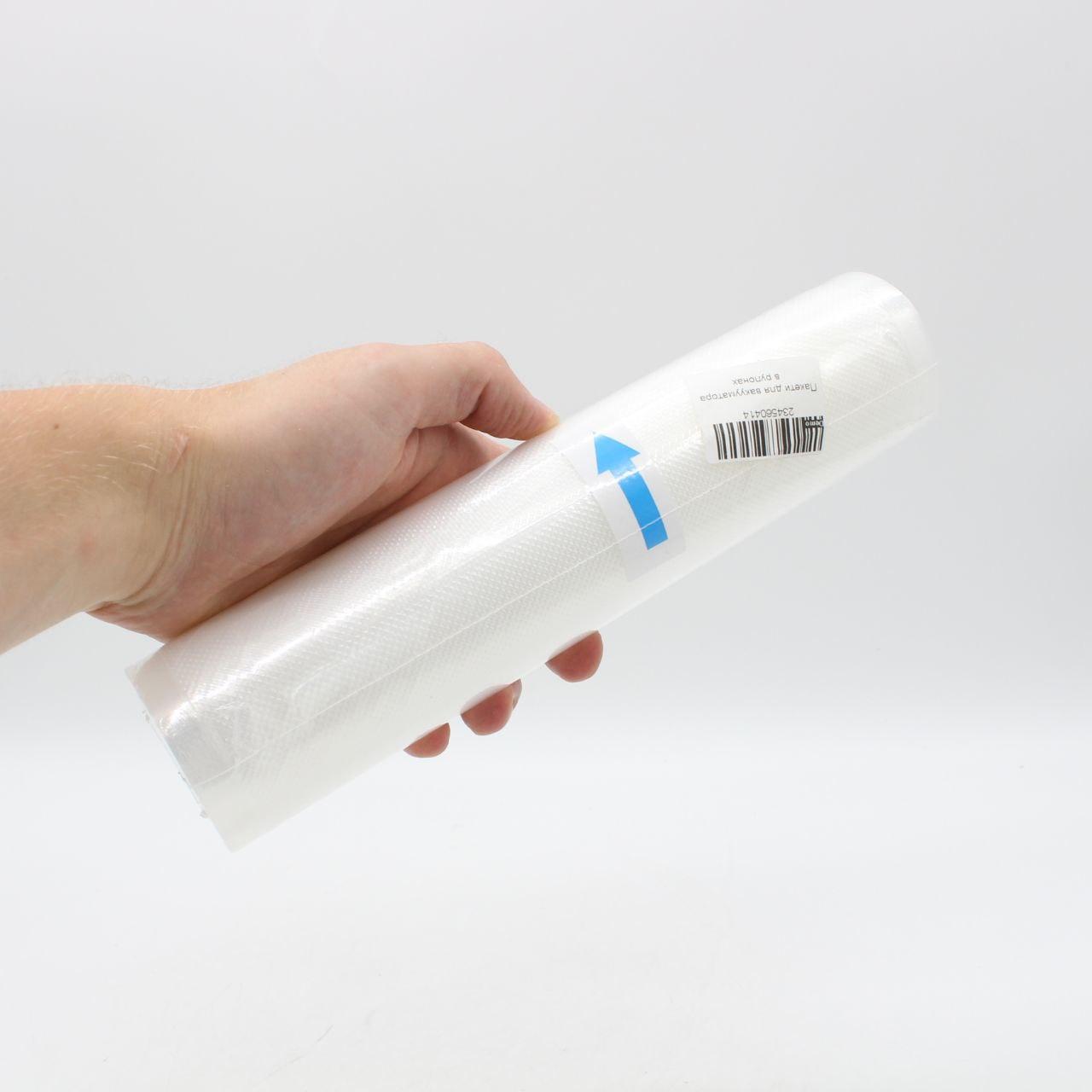 Пакети для вакууматора в рулонах 5м х 25см, 1 рулон / Вакуумні рулонні пакети для зберігання їжі