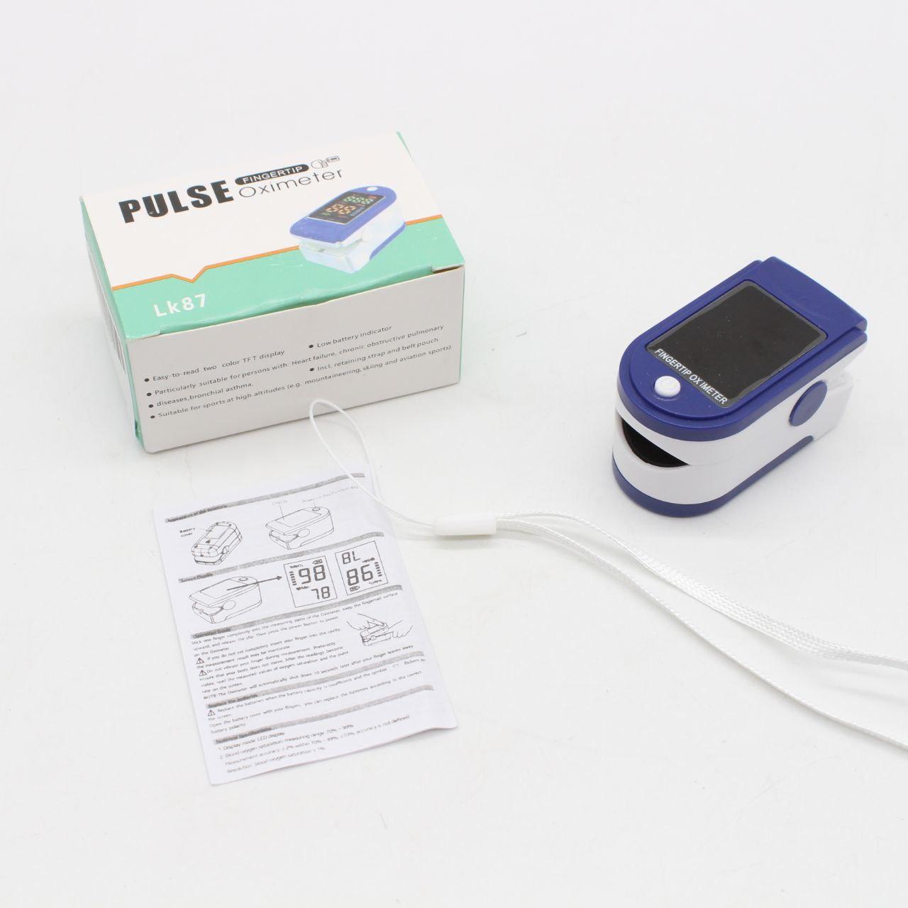 Електронний пульсоксиметр на палець Pulse Oximeter LK87 / Портативний пульсометр