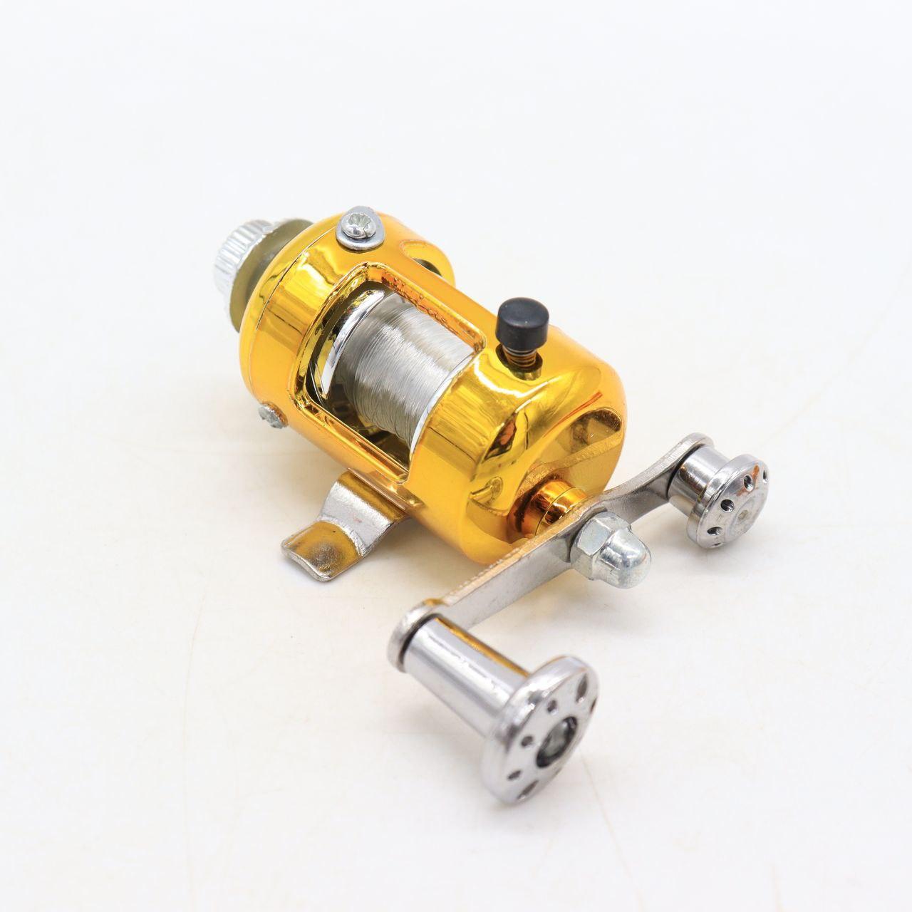 Кишенькова вудка у вигляді ручки з котушкою EL-1220, Золотиста / Рибальський набір / Міні вудка складана