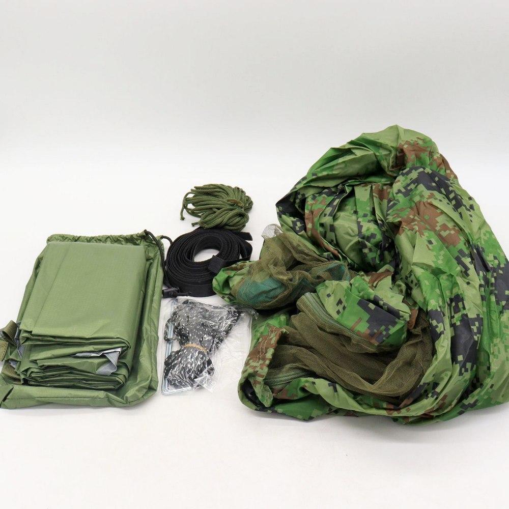 Гамак підвісний з москітною сіткою та тентом, до 200 кг (240×150см), Піксель / Туристичний гамак-намет