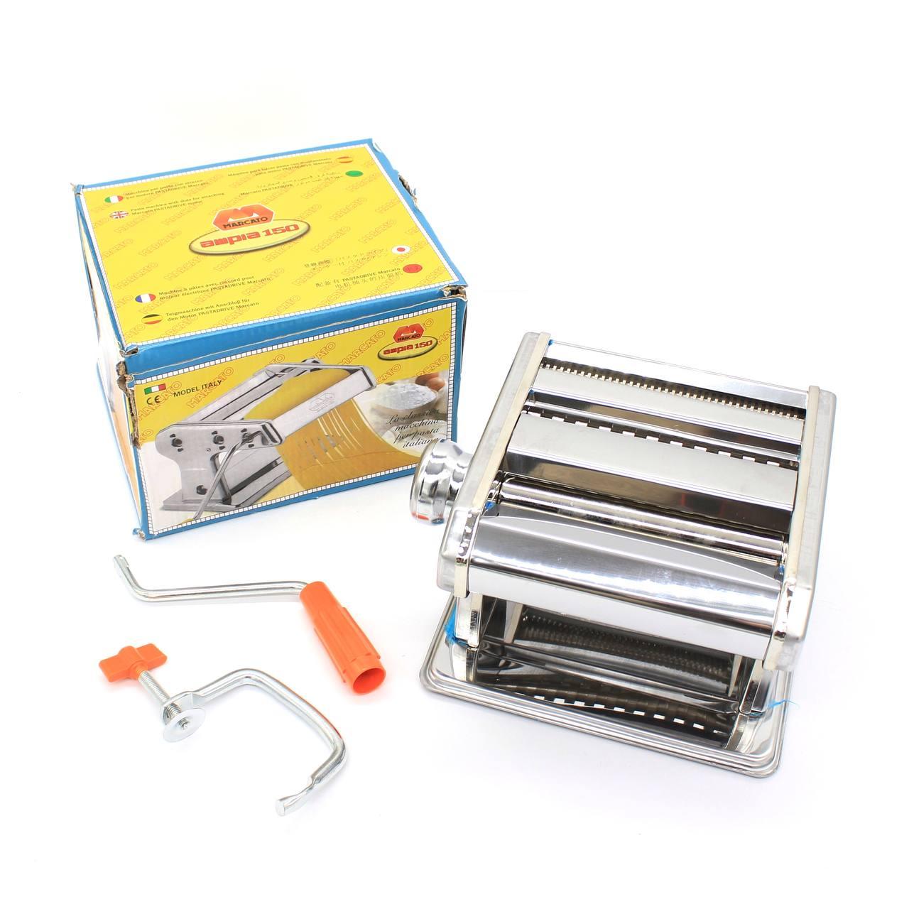 Лапшерізка ручна для розкочування тіста, з насадками / Машинка для нарізки локшини / Тестораскатка механічна