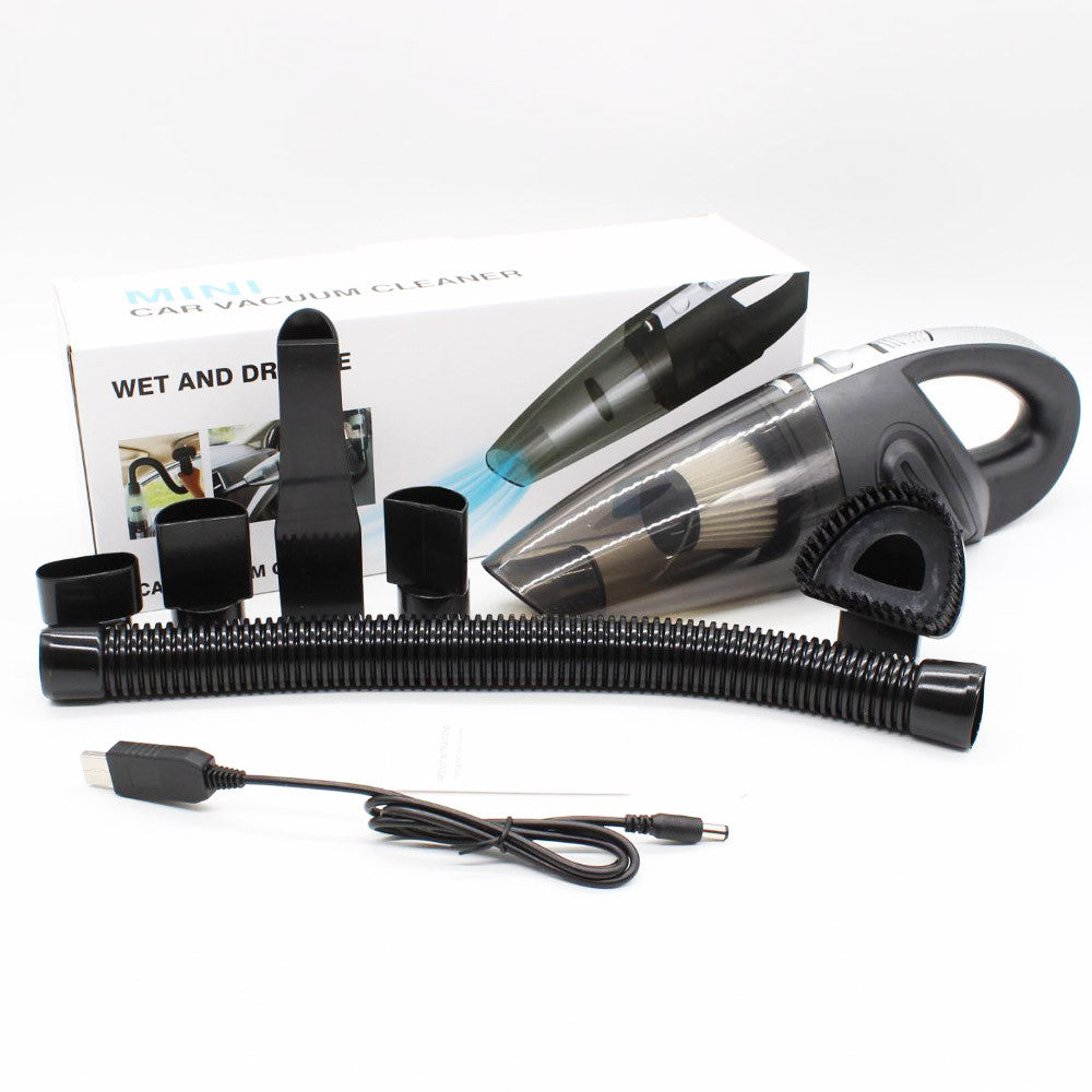 Автомобільний пилосос 120Вт, 2200 мАг + 5 насадок / Бездротовий пилосос в авто / Портативний пилосос