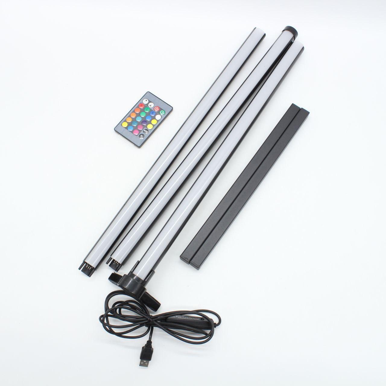 Лампа RGB для підсвічування фону 18Вт, 135см / Кутовий LED торшер / Підлогова лампа / Світильник підлоговий