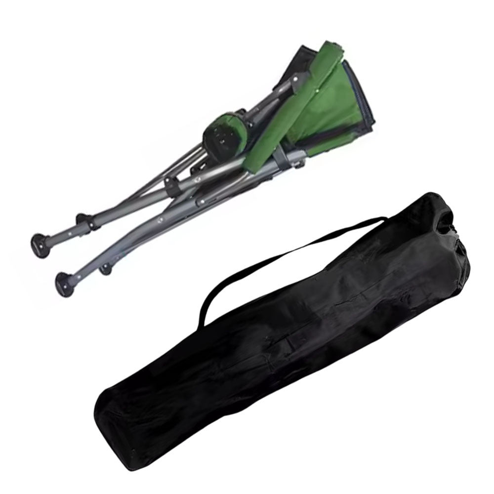 Складаний стілець з підлокітниками (95х60х58 см), HX-64-1, Зелений / Рибальський стілець-крісло / Крісло для пікніка