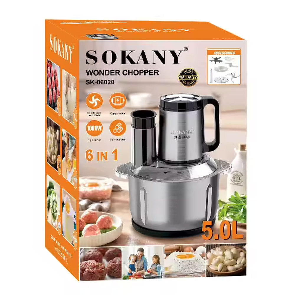 Універсальний кухонний комбайн 6в1 Sokany SK-06020 / Універсальний подрібнювач 3 в 1