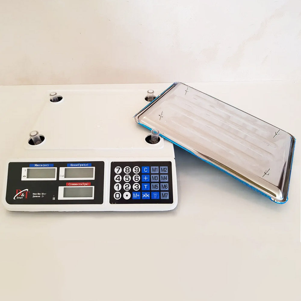 Ваги 50 кг від мережі та акумулятора DT 809 / Електронні ваги з дисплеєм та пам'яттю