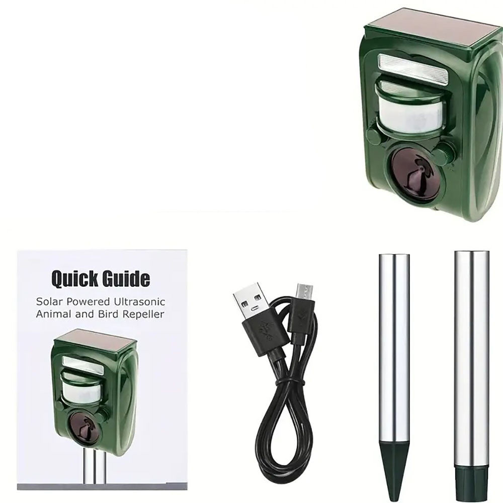 Ультразвуковий відлякувач тварин на сонячній батареї, з USB / Акумуляторний відлякувач гризунів