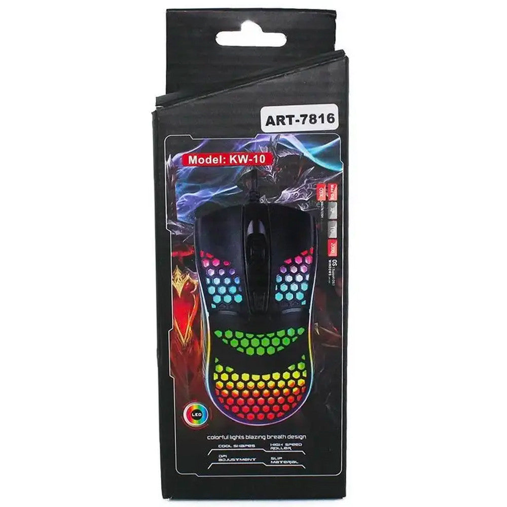 Мишка ігрова провідна RX M802 з LED підсвічуванням / Комп'ютерна мишка / Геймерська мишка / Мишка для ПК