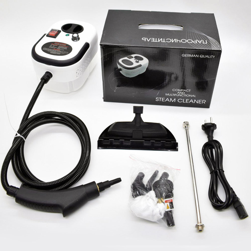 Портативний пароочисник 2500Вт, 1,2л + 7 насадок / Ручний пароочисник для дому / Паровий очищувач