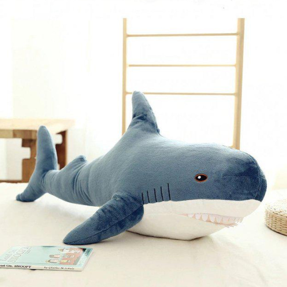 М'яка іграшка Акула, 140 см, Синя / Іграшка плюшева обіймашка / Дитяча іграшка подушка