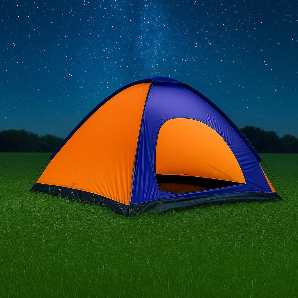 Намет 4-місний (200х200см) + чохол, Синій / Чотиримісний намет / Туристичний намет на 4 персони