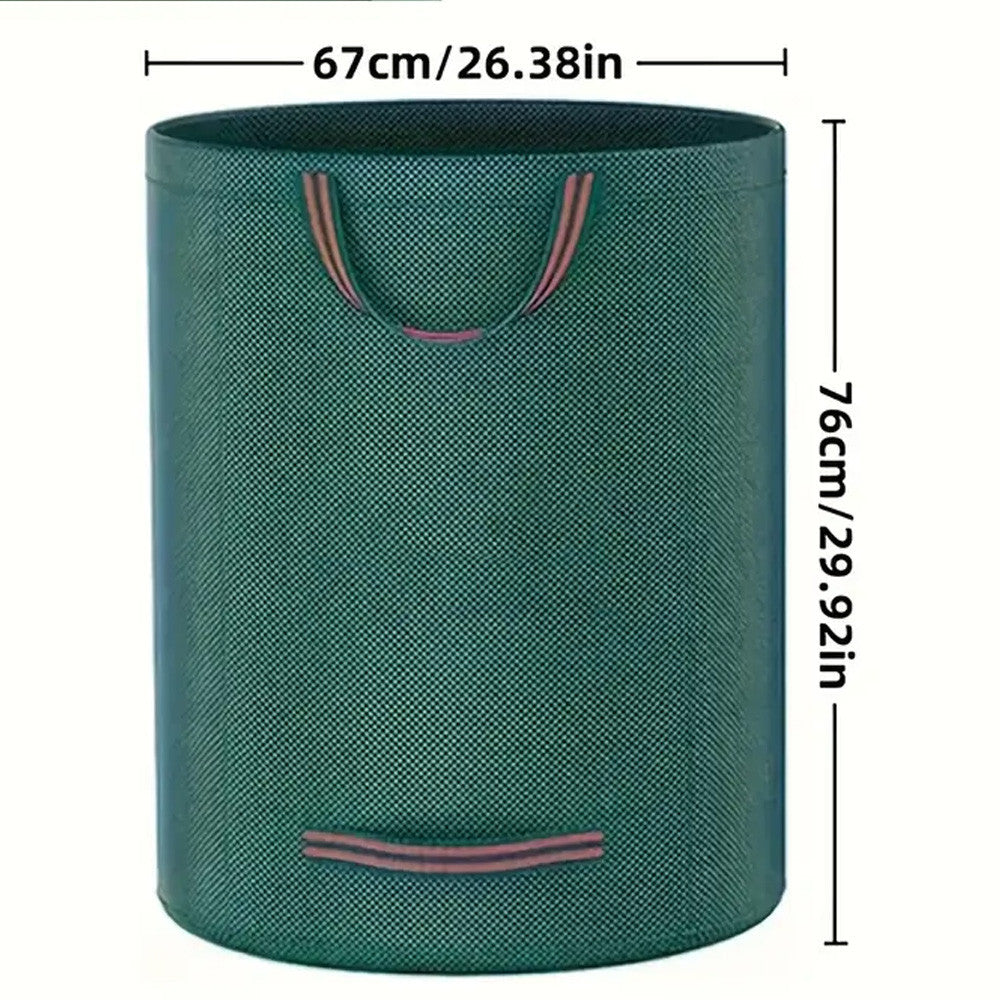 Садовий мішок для сміття 270л із зав'язками, 1 шт. / Сумка мішок для листя та трави / Складаний кошик садовий