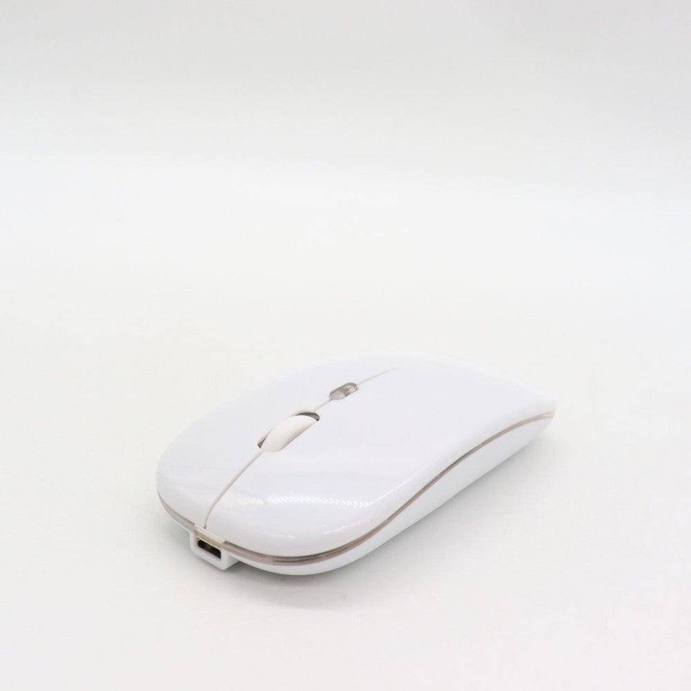 Бездротова миша з RGB підсвічуванням, Bluetooth, 1600DPI, Білий / Акумуляторна безшумна миша для ПК