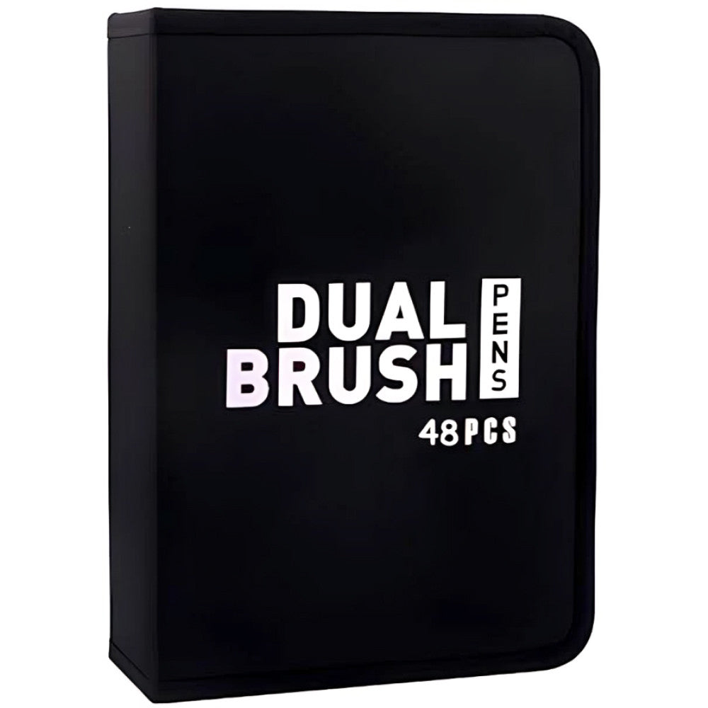 Акварельні маркери двосторонні 48шт з сумкою, Color pencil / Набір для малювання / Маркери для малювання