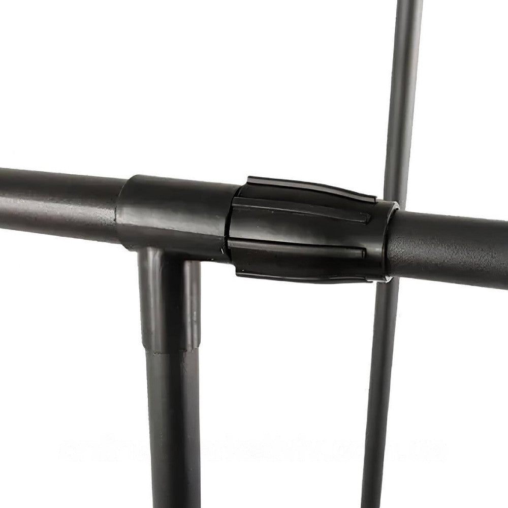 Подвійна вішалка для одягу на 3 полиці (98х58х164см) / Підлогова стійка для речей / Стійка-вішалка в передпокій