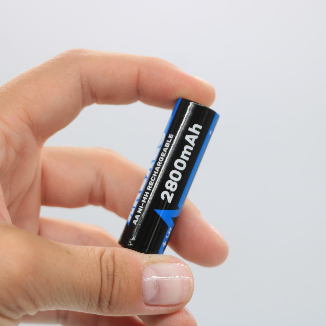 Акумулятор пальчиковий АА, 2800mAh, 1,2v (1 шт) Arexes / Батарейка акумуляторна / Батарейка АА