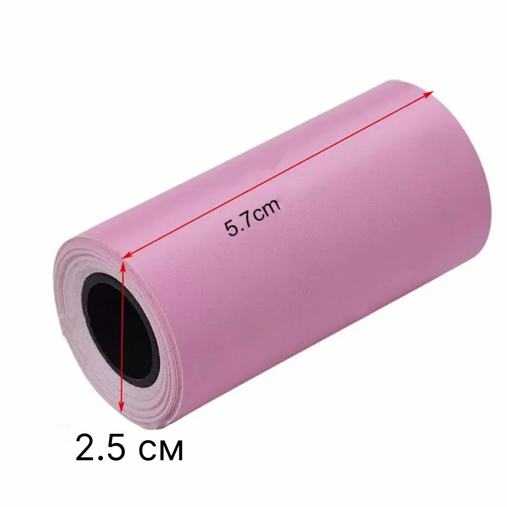 3 шт Кольоровий термопапір для міні принтера 57х25мм / Папір для термопринтера / Папір для міні принтера