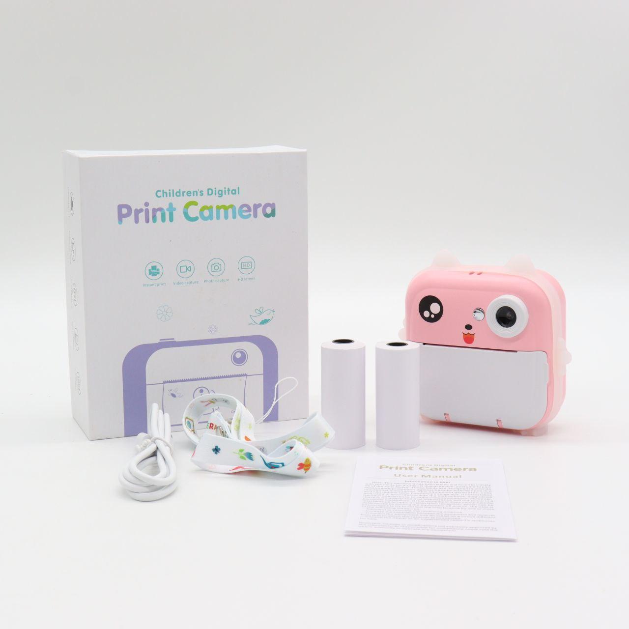 Дитяча камера миттєвого друку 24Мп, от USB +2 рулони паперу, Q5, Рожевий / Камера моментального друку