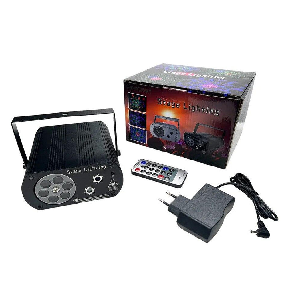 Лазерний проектор для дискотек з пультом дистанційного керування / Диско лазер / Лазерна установка для вечірок