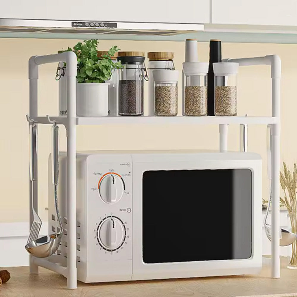 Підставка для мікрохвильової печі одноярусна 51х27х50.5см, Біла / Полиця на кухню / Полиця для мікрохвильової печі