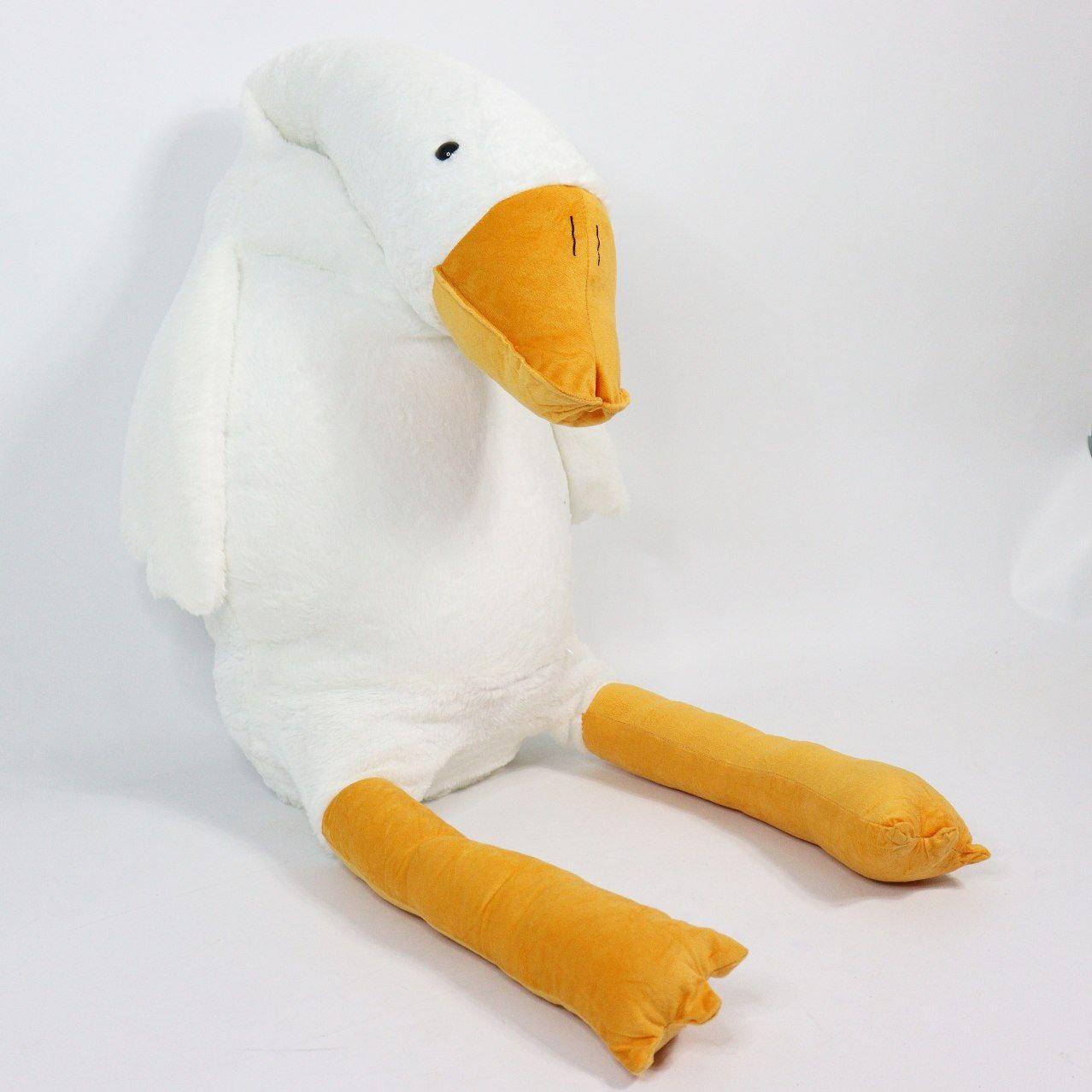 Плюшева іграшка Гусак 190 см, EL-2117-3, Білий / Подушка обіймашка качка / Іграшковий м'який довгий гусак