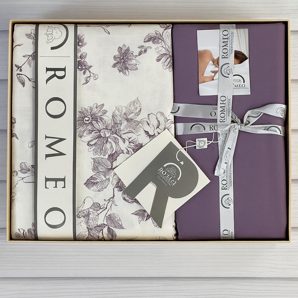 Комплект постільної білизни попліновий, Romeo home Poplin Purtane / Набір постільної білизни бавовняний