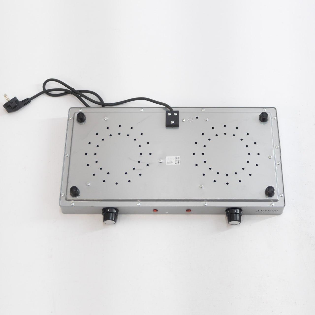 Індукційна варильна панель Sokany SK-224 (2 конфорки, 2400Вт) / Інфрачервона електроплита /Інфрачервона кухонна панель