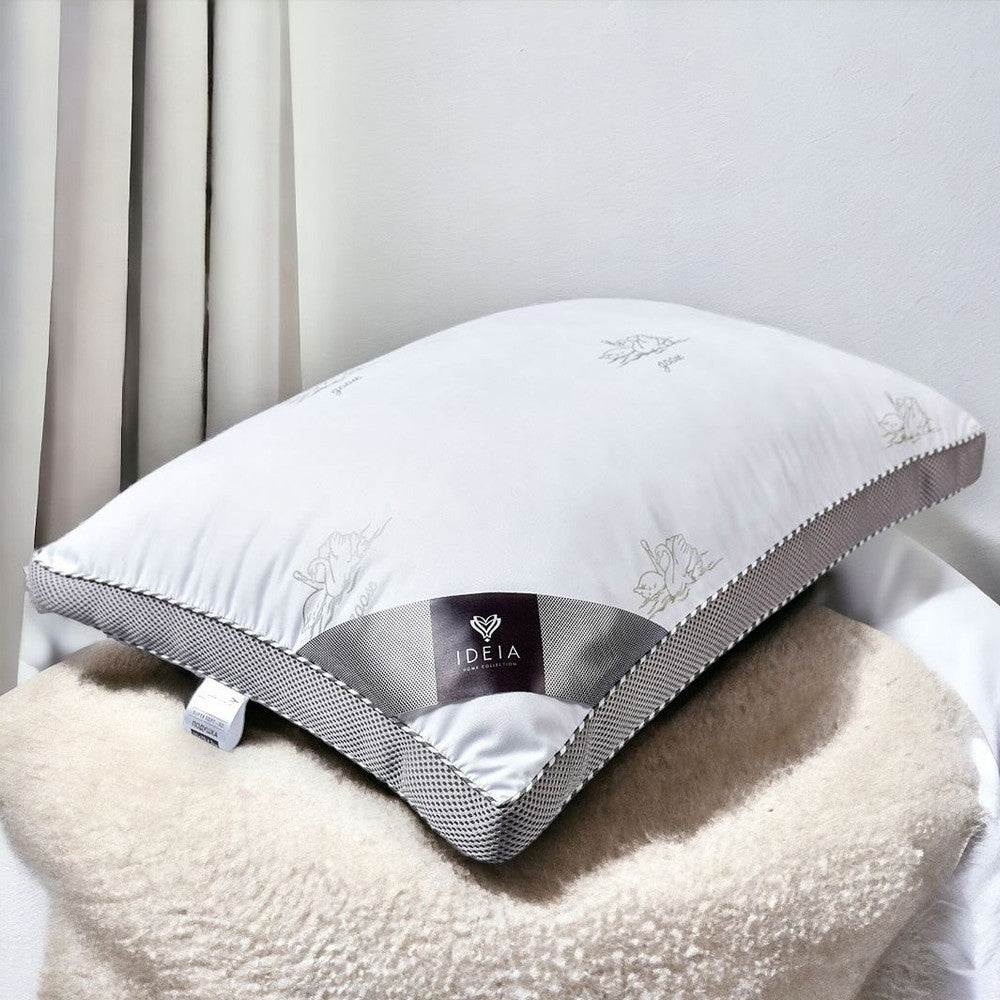 Подушка трикамерна з лебединого пуху 70х50 см, Classica Soft 3D / Подушка для сну / Трикамерна подушка для сну