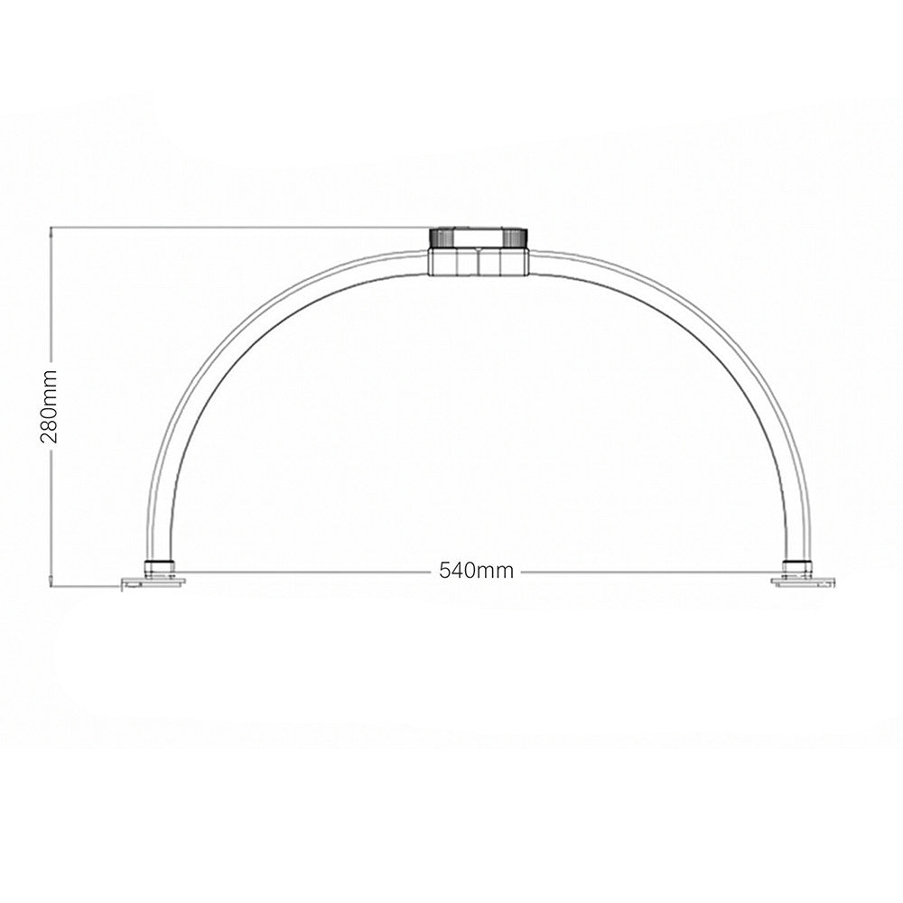 Настільна безтіньова LED-лампа 28W, 3000-6000K, F-500A, Біла / Лампа для манікюру / Лампа для салону краси / Складна лампа