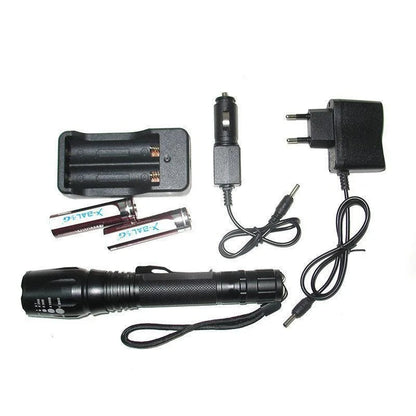 Тактичний ліхтар Bailong BL-1831-Т6, Чорний / Акумуляторний ручний ліхтарик / Ліхтарик акумуляторний