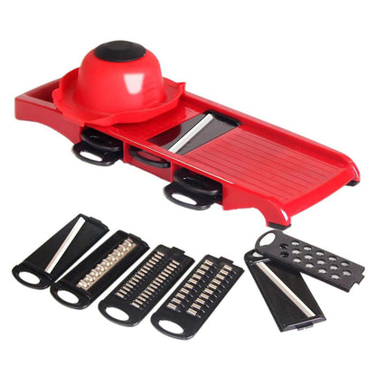 Овочерізка ручна Mandoline Slicer 6 in 1, Червоний / Терка для овочів / Мультислайсер