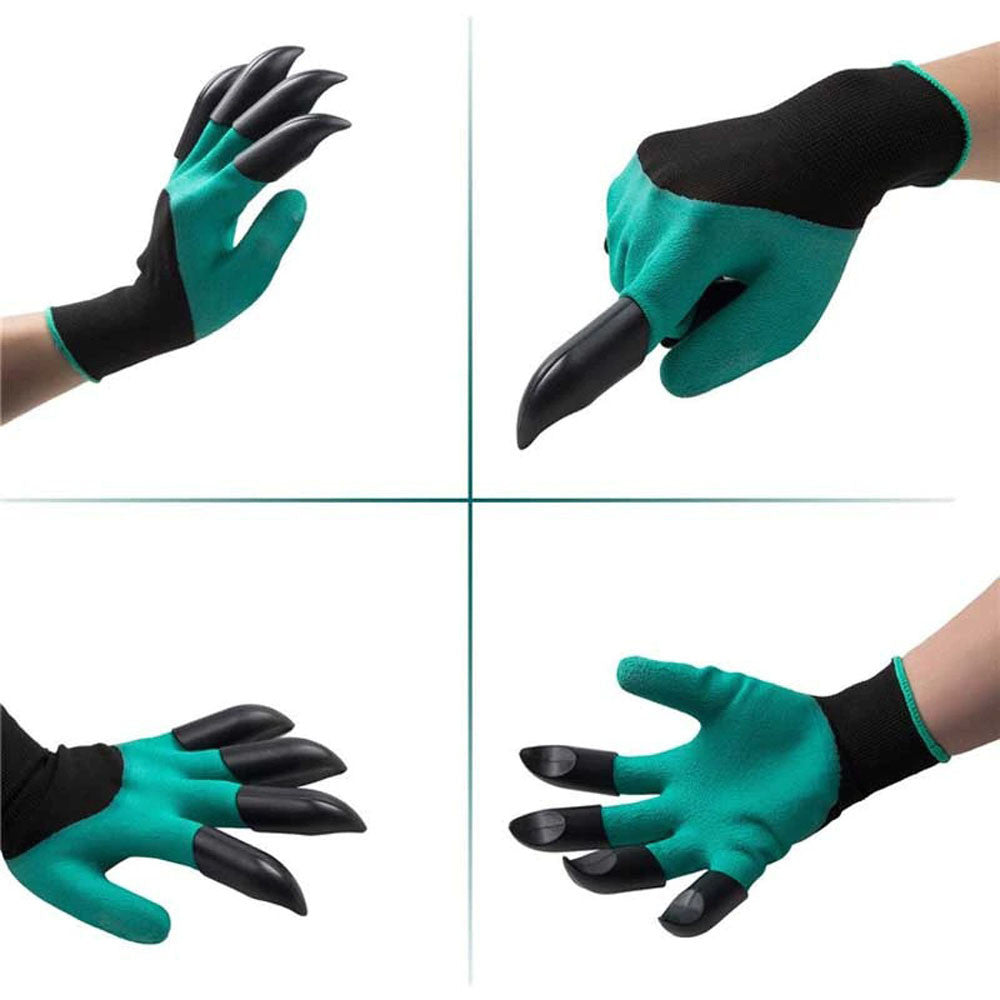 Рукавички кігті для саду та городу GARDEN GLOVE, Зелений / Садові рукавички / Рукавички з кігтями