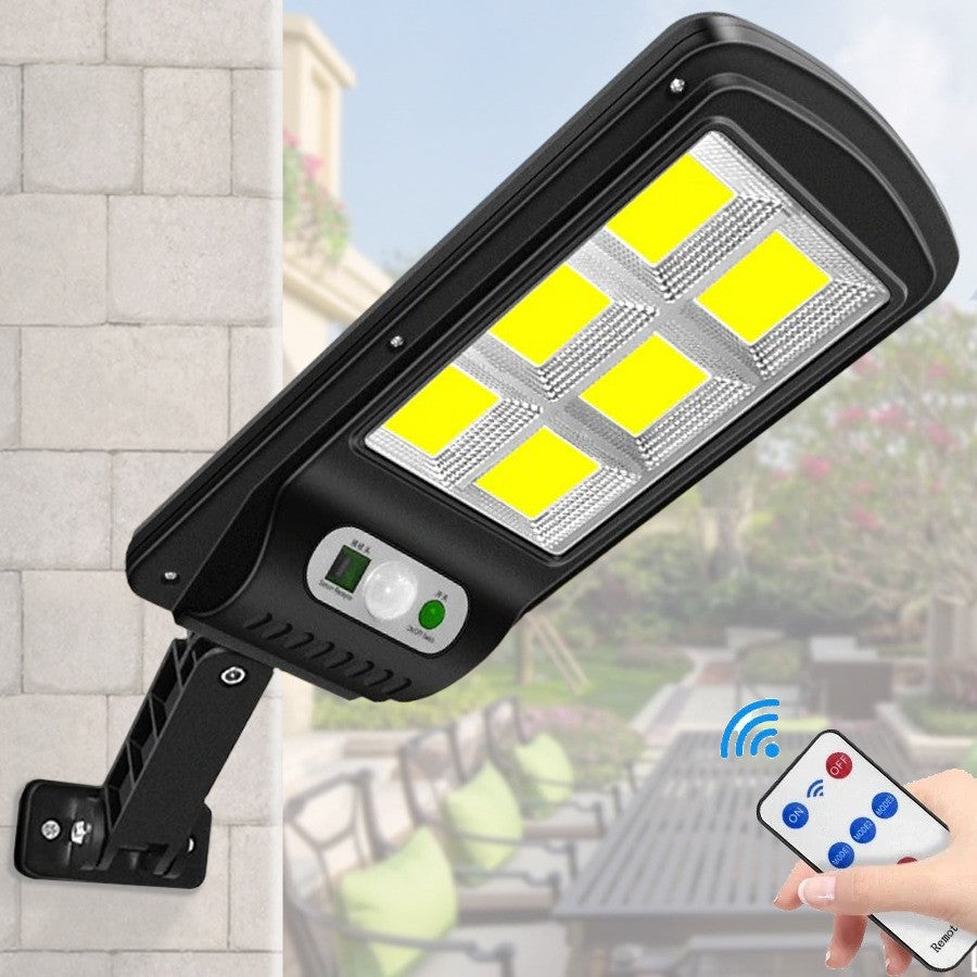 2 шт - Вуличний ліхтар на сонячній батареї Solar Light BL BK120-6COB, Чорні / Вуличний світильник з пультом ДУ