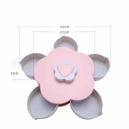 Менажниця - тарілка для закусок Flower Candy Box, Рожева / Цукерниця