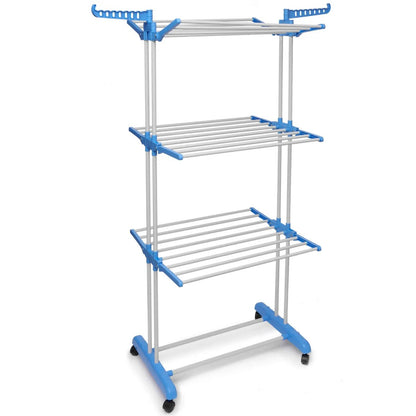 Складна сушка для одягу до 50 кг (172х73х64см), Garment Rack, Блакитний / Підлогова сушарка